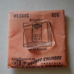 Verre montre SUC RS 558C - WALTHAM - 21,2x19,4 [NOS] (Watch crystal)