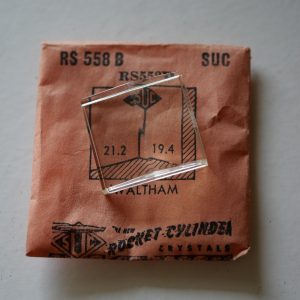 Verre montre SUC RS 558B - WALTHAM - 21,2x19,4 [NOS] (Watch crystal)