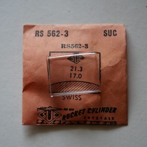 Verre montre SUC RS 562-3 - SWISS - 21,3x17 [NOS] (Watch crystal)