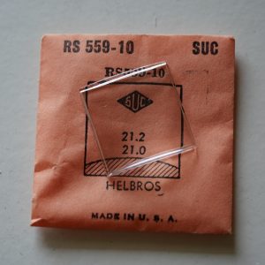 Verre montre SUC RS 559-10 - HELBROS - 21,2x21 [NOS] (Watch crystal)