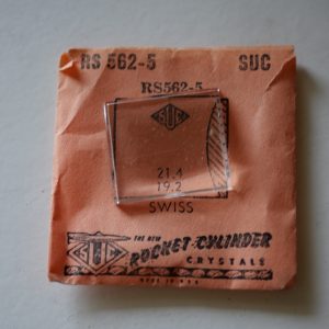 Verre montre SUC RS 562-5 - SWISS - 21,4x19,2 [NOS] (Watch crystal)
