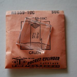 Verre montre SUC RS 559-10C - GRUEN - 21,2x21 [NOS] (Watch crystal)