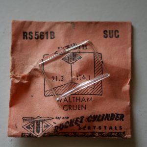 Verre montre SUC RS 561B - WALTHAM GRUEN - 21,3x16,1 [NOS] (Watch crystal)