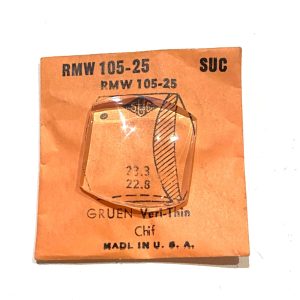 Verre montre SUC RMW 105-25 - GRUEN Veri Thin - 23,3x22,8 [NOS] (Watch crystal)