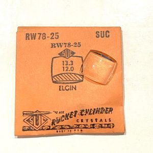 Verre montre SUC RW 78-25 - ELGIN - 13,3x12 [NOS] (Watch crystal)