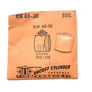 Verre montre SUC RW 60-30 - GRUEN 215/116 - 11,5x11,1 [NOS] (Watch crystal)