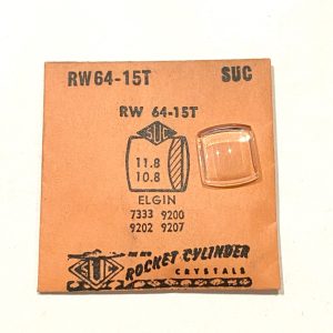 Verre montre RW 64-15T - ELGIN 7333, 9200/02 - 11,8x10,8 [NOS] (Watch crystal)