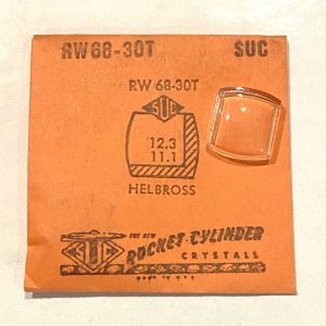 Verre montre SUC RW 68-30T - HELBROSS - 12,3x11,1 [NOS] (Watch crystal)