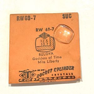 Verre montre SUC RW 69-7 - BULOVA - 12,5x10,7 [NOS] (Watch crystal)