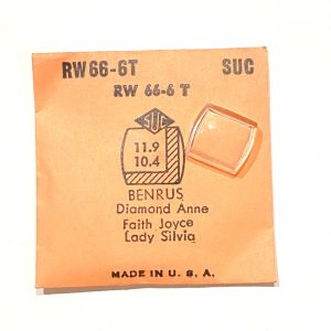 Verre montre SUC RW 66-6T - BENRUS - 11,9x10,4 [NOS] (Watch crystal)