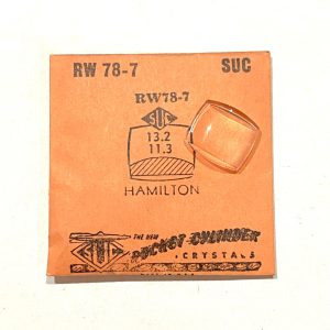 Verre montre SUC RW 78-7 - HAMILTON - 13,2x11,3 [NOS] (Watch crystal)