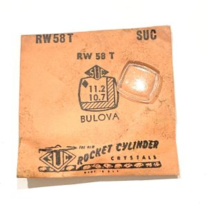 Verre montre SUC RW 58T - BULOVA - 11,2x10,7 [NOS] (Watch crystal)
