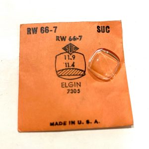Verre montre SUC RW 66-7 - ELGIN - 7305 - 11,9x11,4 [NOS] (Watch crystal)