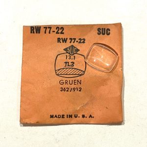 Verre montre SUC RW 77-22 - GRUEN 362/912 - 13,1x11,3 [NOS] (Watch crystal)