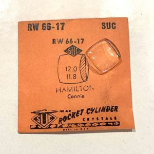 Verre montre SUC RW 66-17 - HAMILTON - Connie - 12,11,8 [NOS] (Watch crystal)