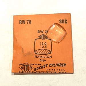 Verre montre SUC RW 78 - HAMILTON Cleo - 13x12,5 [NOS] (Watch crystal)