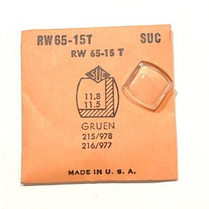 Verre montre RW 65-15T - GRUEN 215/978, 216/977 - 11,8x11,5 [NOS] (crystal)