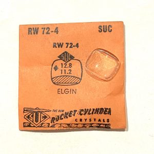 Verre montre SUC RW 72-4 - ELGIN - 12,8x11,2 [NOS] (Watch crystal)