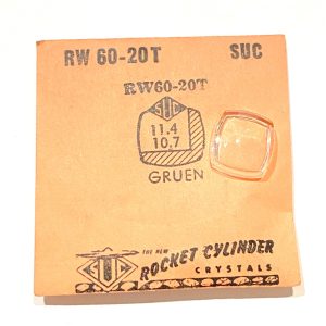 Verre montre SUC RW 60-14 - GRUEN 275/986 - 11,4x10,5 [NOS] (Watch crystal)