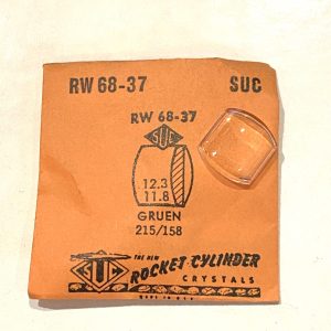Verre montre SUC RW 68-37 - GRUEN 215/158 - 12,3x11,8 [NOS] (Watch crystal)