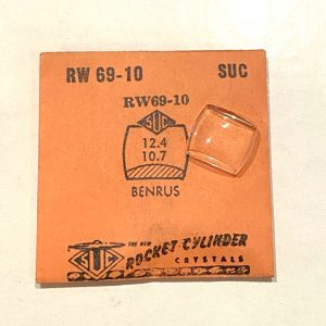 Verre montre SUC RW 69-10 - BENRUS - 12,4x10,7 [NOS] (Watch crystal)