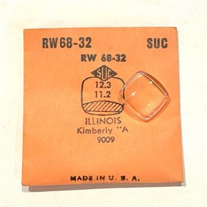 Verre montre RW 68-32 - ILLINOIS Kimberly 9009 - 12,3x11,2 [NOS] (Watch crystal)