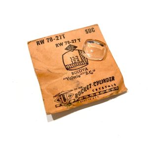Verre montre SUC RW 78-27T - BULOVA "Velerie" - 13,2x12,4 [NOS] (Watch crystal)