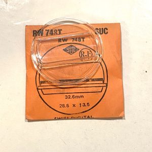 Verre montre SUC RW 748T - SWISS DIGITAL - 28,8x13,5 [NOS] (Watch crystal)