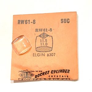 Verre montre SUC RW 61-8 - ELGIN 6307 - 11,5x11 [NOS] (Watch crystal)