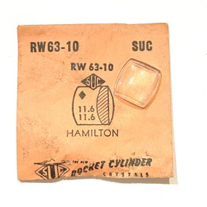 Verre montre SUC RW 63-10 - HAMILTON - 11,6x11,6 [NOS] (Watch crystal)