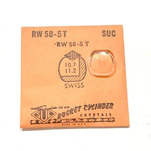 Verre montre SUC RW 58-5T - SWISS - 10,7x11,2 [NOS] (Watch crystal)