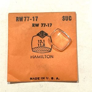 Verre montre SUC RW 77-17 - HAMILTON - 13,1x11,8 [NOS] (Watch crystal)