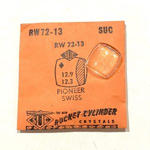 Verre montre SUC RW 72-13 - PIONEER SWISS - 12,9x12,3 [NOS] (Watch crystal)