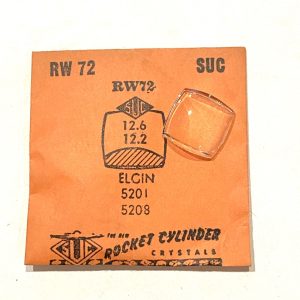 Verre montre SUC RW 72 - ELGIN 5201, 5208 - 12,6x12,2 [NOS] (Watch crystal)