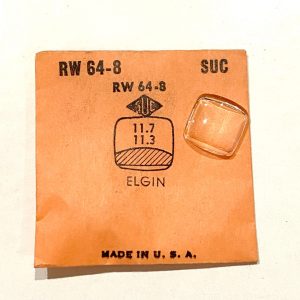 Verre montre SUC RW 64-8 - ELGIN - 11,7x11,3 [NOS] (Watch crystal)
