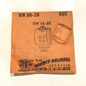 Verre montre SUC RW 66-20 - ELGIN 5222 - 12x11,5 [NOS] (Watch crystal)