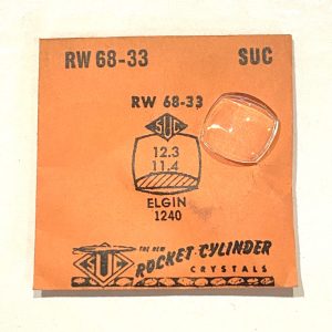 Verre montre SUC RW 66-33 - ELGIN 1240 - 12,3x11,4 [NOS] (Watch crystal)