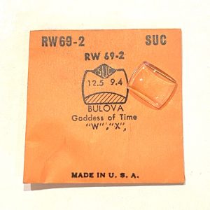 Verre montre SUC RW 69-2 - BULOVA - 12,5x9,4 [NOS] (Watch crystal)