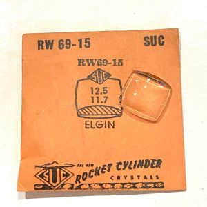 Verre montre SUC RW 69-15 - ELGIN - 12,5x11,7 [NOS] (Watch crystal)