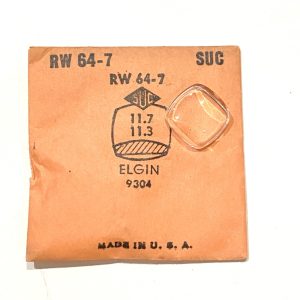 Verre montre SUC RW 64-7 - ELGIN 9304 - 11,7x11,3 [NOS] (Watch crystal)