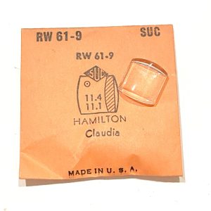 Verre montre SUC RW 61-9 - HAMILTON Claudia - 11,4x11,1 [NOS] (Watch crystal)