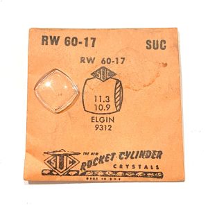 Verre montre SUC RW 60-17 - ELGIN 9312 - 11,3x10,9 [NOS] (Watch crystal)