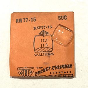 Verre montre SUC RW 77-15 - WALTHAM - 13,1x11,8 [NOS] (Watch crystal)