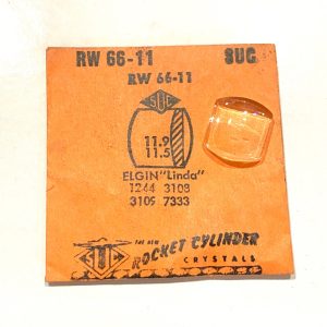 Verre montre RW 66-11 - ELGIN Linda 1244, 3108, 7333 - 11,9x11,5 [NOS] (crystal)