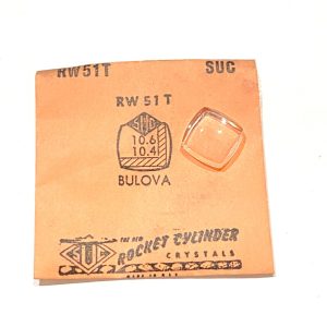 Verre montre SUC RW 51T - BULOVA - 10,6x10,4 [NOS] (Watch crystal)