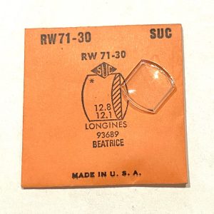 Verre montre SUC RW 71-30 - LONGINES 936689 - 12,8x12,1 [NOS] (Watch crystal)