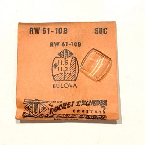 Verre montre SUC RW 61-10B - BULOVA - 11,5x11,3 [NOS] (Watch crystal)