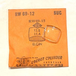 Verre montre SUC RW 69-12 - ELGIN - 12,5x11,4 [NOS] (Watch crystal)