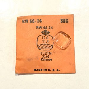 Verre montre SUC RW 66-14 - ELGIN 7305 Cascade - 12x11,4 [NOS] (Watch crystal)