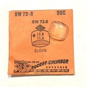Verre montre SUC RW 72-8 - ELGIN - 12,8x11,6 [NOS] (Watch crystal)